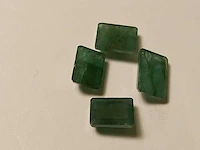 Smaragd rechthoekig vierkant gevormd-4 natuurlijk groen gedolven -11.4cts - afbeelding 6 van  8