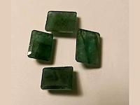 Smaragd rechthoekig vierkant gevormd-4 natuurlijk groen gedolven -11.4cts - afbeelding 7 van  8
