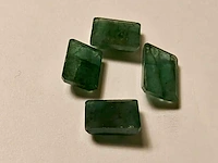 Smaragd rechthoekig vierkant gevormd-4 natuurlijk groen gedolven -11.4cts - afbeelding 8 van  8