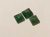 Smaragd vierkant gevormd-3 vierkant gevormd natuurlijk groen gedolven -8.30cts - afbeelding 1 van  7