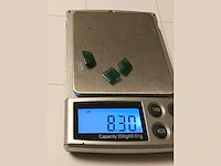 Smaragd vierkant gevormd-3 vierkant gevormd natuurlijk groen gedolven -8.30cts - afbeelding 2 van  7