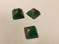 Smaragd vierkant gevormd-3 vierkant gevormd natuurlijk groen gedolven -8.30cts - afbeelding 6 van  7