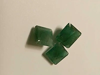 Smaragd vierkant gevormd-3 vierkant gevormd natuurlijk groen gedolven -8.30cts - afbeelding 7 van  7