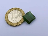 Smaragd vierkant vormig-natuurlijk groen gedolven -5.1cts - afbeelding 3 van  5