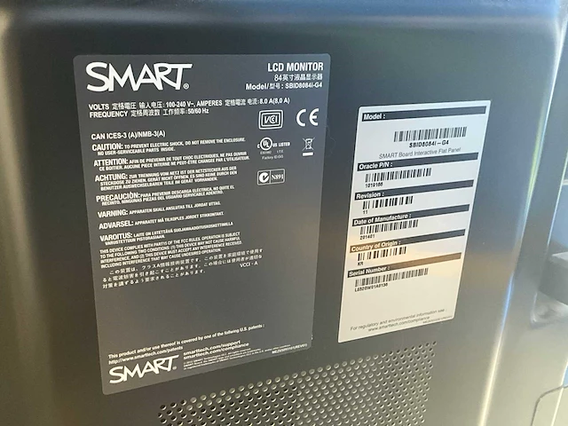 Smart board sbid8084i-g4 interactive flat panel - afbeelding 5 van  7