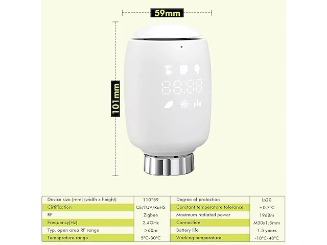 Smart radiatorthermostaat (3 stuks) - afbeelding 2 van  6