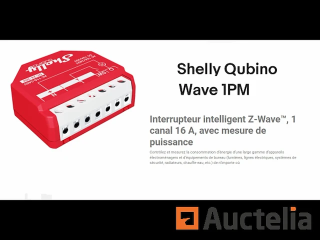 Smart switch relais shelly qubino wave 1pm - afbeelding 2 van  2