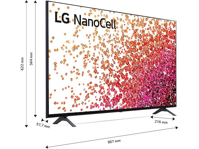Smart tv - lg 43nano756pr - 43 inch - 4k nanocel - afbeelding 2 van  7