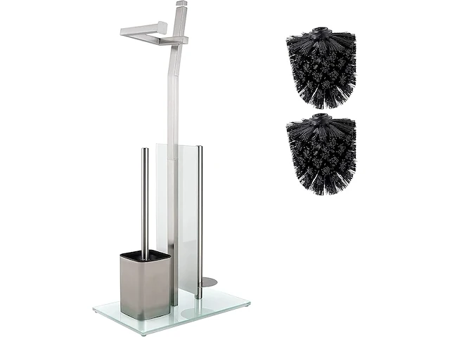 Smartpeas toiletrolhouder - borstelde chroom - afbeelding 1 van  4