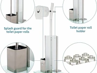 Smartpeas toiletrolhouder - borstelde chroom - afbeelding 2 van  4