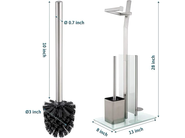 Smartpeas toiletrolhouder - borstelde chroom - afbeelding 3 van  4