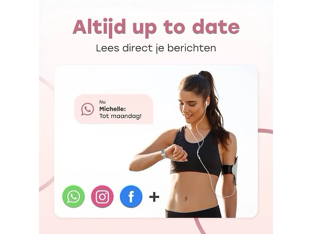 Smartwatch voor zowel ios als android zilver rond - afbeelding 2 van  10