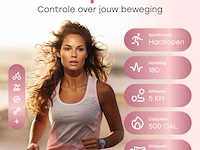 Smartwatch voor zowel ios als android zilver rond - afbeelding 3 van  10