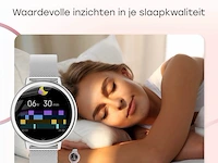 Smartwatch voor zowel ios als android zilver rond - afbeelding 7 van  10