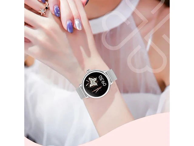 Smartwatch voor zowel ios als android zilver rond - afbeelding 10 van  10