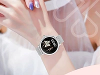 Smartwatch voor zowel ios als android zilver rond - afbeelding 10 van  10
