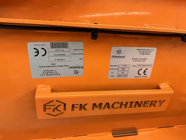 Sneeuwschuiver fk machinery nieuw en ongebruikt - afbeelding 7 van  7