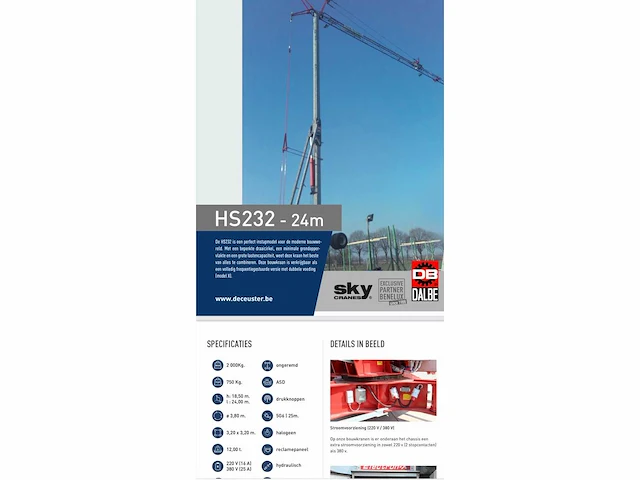 Snelmontagekraan gru dalbe hs232, 2011 - afbeelding 6 van  6