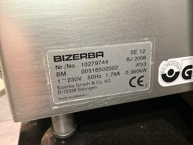 Snijmachine bizerba se 12 - afbeelding 5 van  6