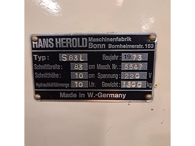 Snijmachine herold - afbeelding 2 van  2
