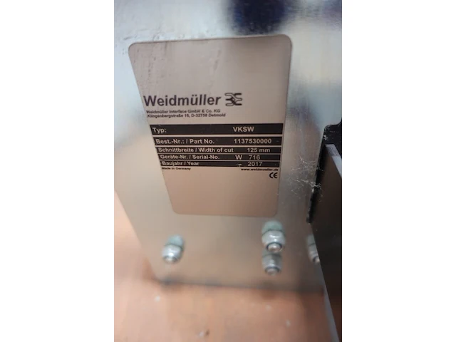 Snijmachine weidmuller + werkbank - afbeelding 5 van  5