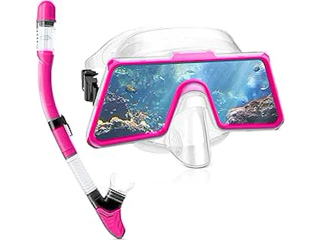 Snorkelset volwassenen roze - afbeelding 1 van  4