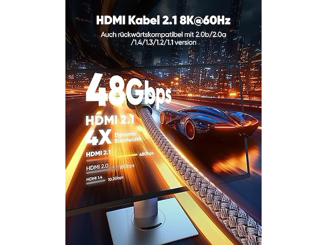 Snowkids hdmi 2.1-kabel 8k 3m (2 stuks) - afbeelding 4 van  4