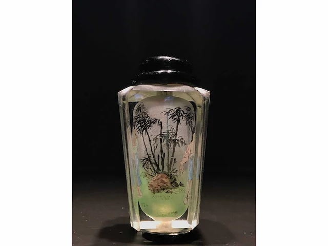 Snuff bottle inside glass painted - afbeelding 4 van  14