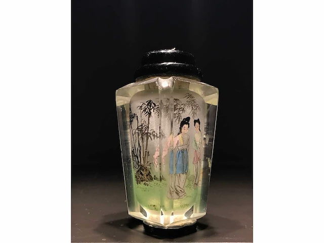 Snuff bottle inside glass painted - afbeelding 5 van  14