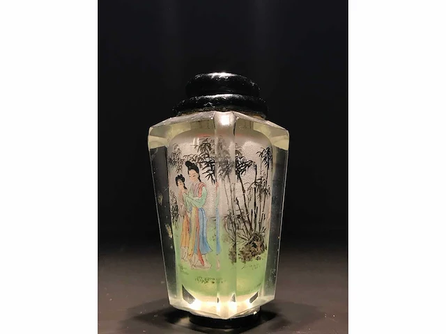 Snuff bottle inside glass painted - afbeelding 7 van  14