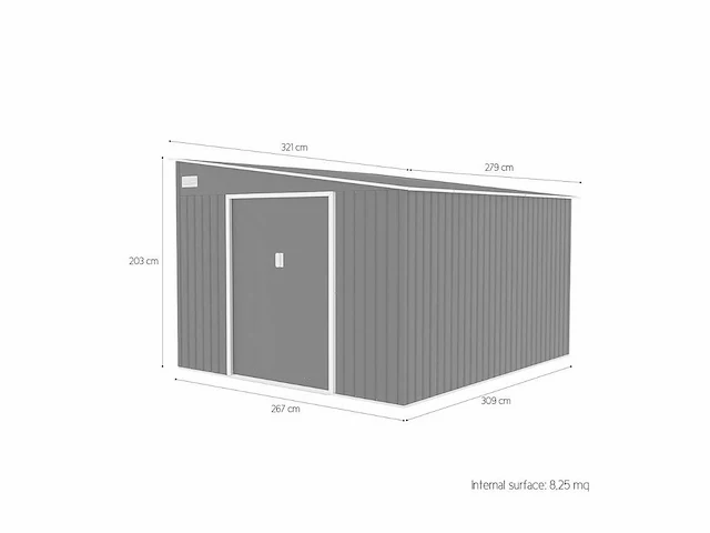 Soana garden - maratea - tuinhuis 279x321x203 cm - afbeelding 6 van  6