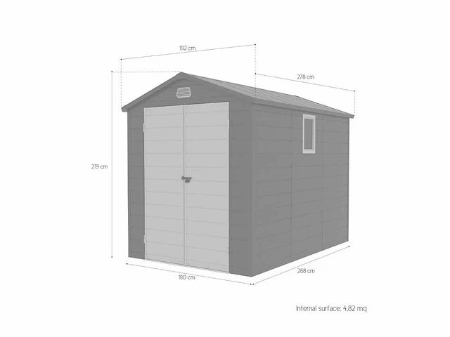 Soana garden - trasimeno - tuinhuis 192x278x219 cm - afbeelding 5 van  5