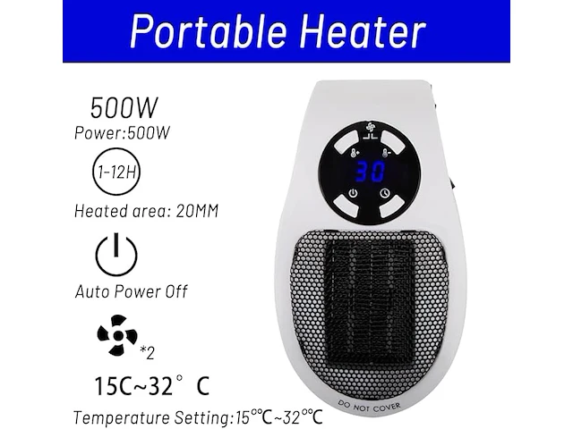 Socket fan heater - afbeelding 4 van  6