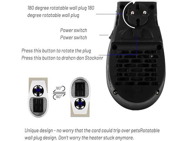 Socket fan heater - afbeelding 5 van  6