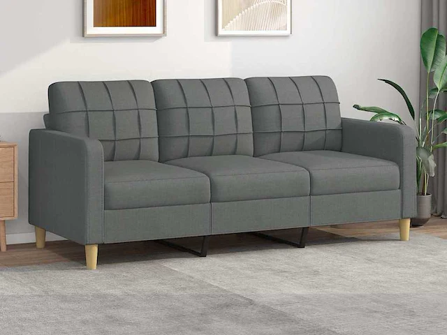 Sofa -3 zits - donkergrijze stof - afbeelding 1 van  8