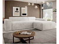 Sofa met stof - moderne hoekbank - beige - stof - afbeelding 1 van  6