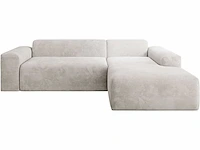 Sofa met stof - moderne hoekbank - beige - stof - afbeelding 2 van  6