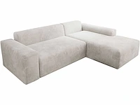 Sofa met stof - moderne hoekbank - beige - stof - afbeelding 4 van  6