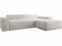 Sofa met stof - moderne hoekbank - beige - stof - afbeelding 5 van  6