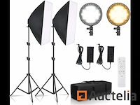 Softbox led verlichting kit, photo studio kit - afbeelding 1 van  6