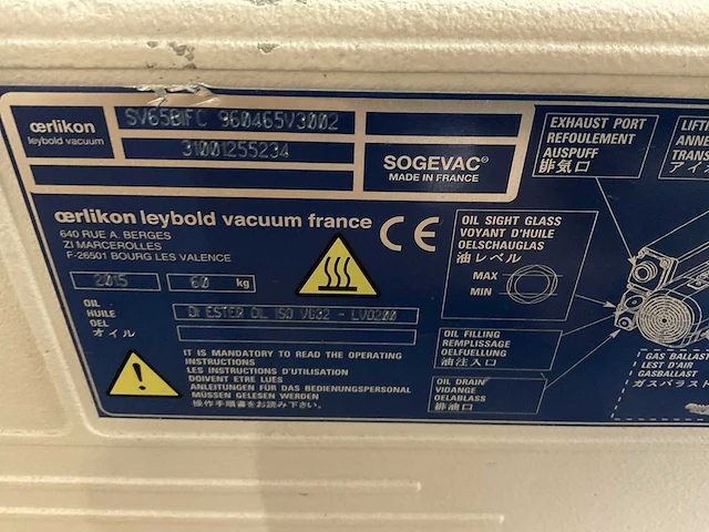 Sogevac sv 65 bifc vacuümpomp - afbeelding 9 van  9