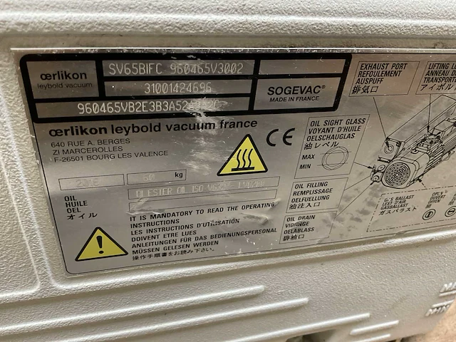 Sogevac sv65 bifc vacuümpomp - afbeelding 6 van  7