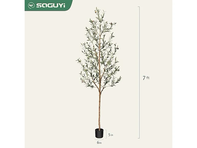 Soguyi kunstmatige olijfboom (150 cm) - afbeelding 2 van  4