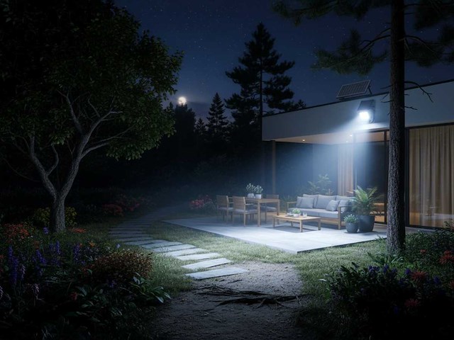 Solar 500 lumen led breedstraaler met remote (12x) - afbeelding 1 van  10