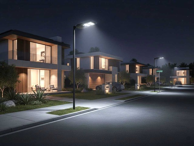 Solar 750lm led straatverlichting sensor en remote (6x) - afbeelding 1 van  8