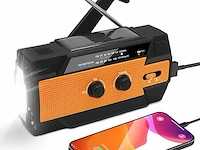 Solar accu crank radio / powerbank / led - afbeelding 1 van  3