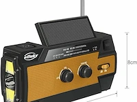 Solar accu crank radio / powerbank / led - afbeelding 3 van  3