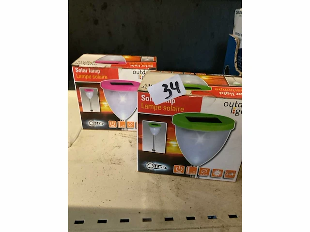 Solar lamp solar electronica (2x) - afbeelding 1 van  3