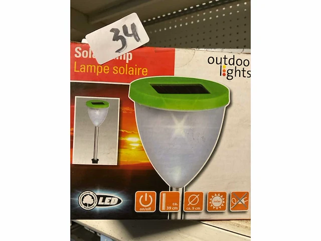 Solar lamp solar electronica (2x) - afbeelding 3 van  3