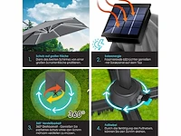Solar led parasol xl 300 x 300 cm met hoes en windbescherming - afbeelding 5 van  6
